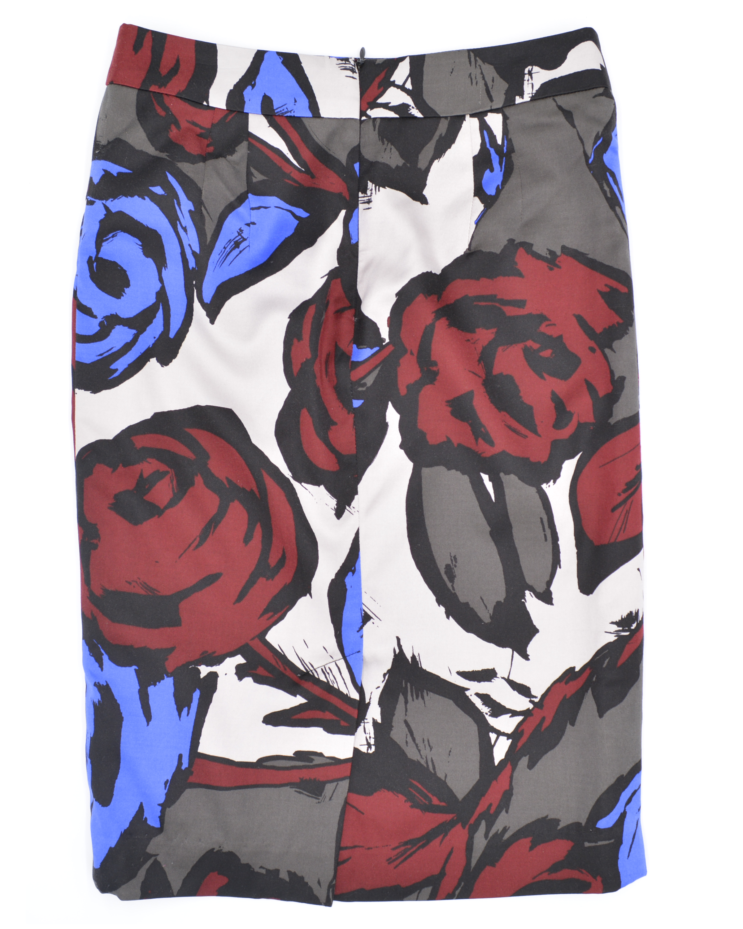 Trina Turk Cream, Multi-Color Floral Lined Pencil Skirt - Image 2